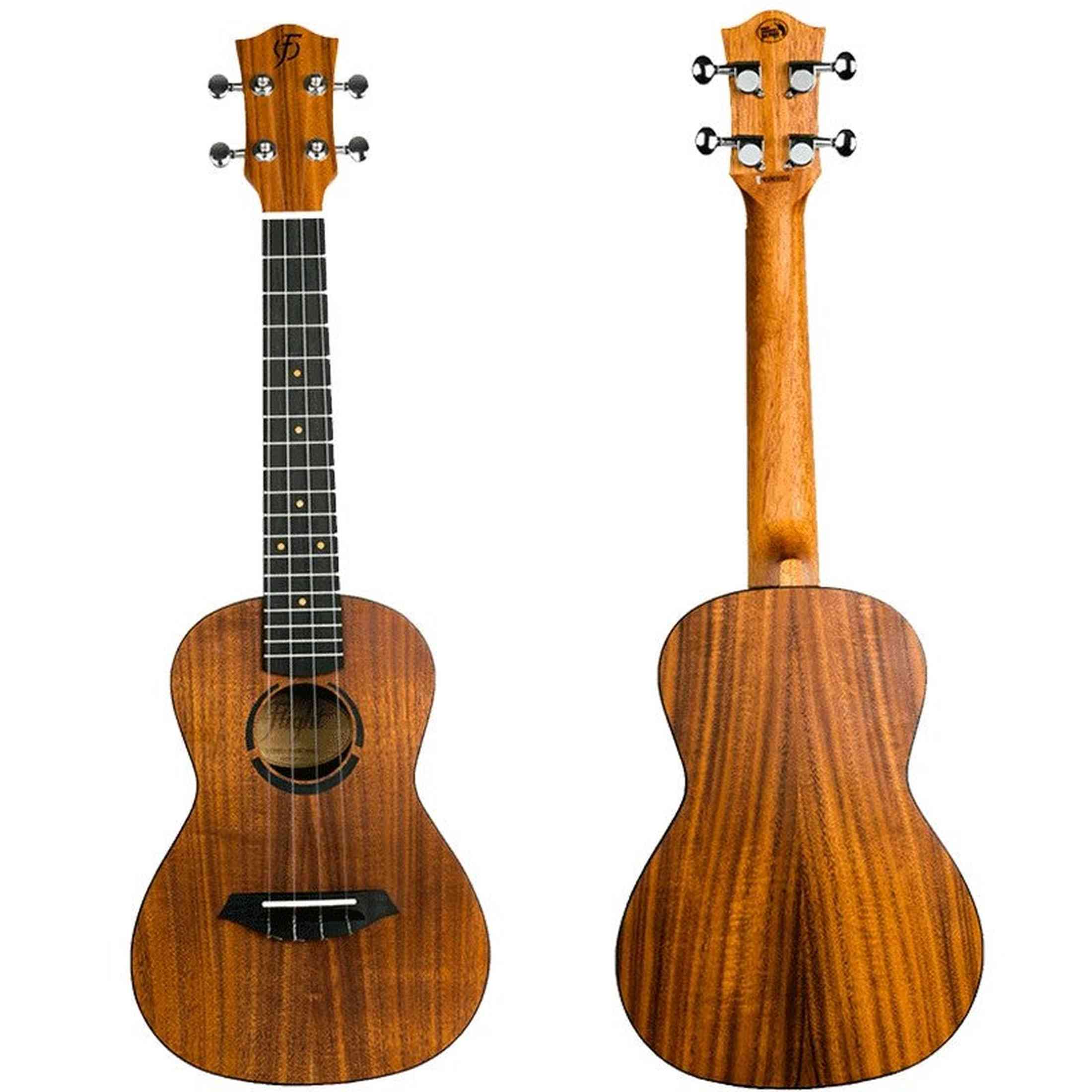Flight Juliana Concert Ukulele met Solid Acacia Top, Ebony Toets en Japanse Fluorocarbon Snaren
