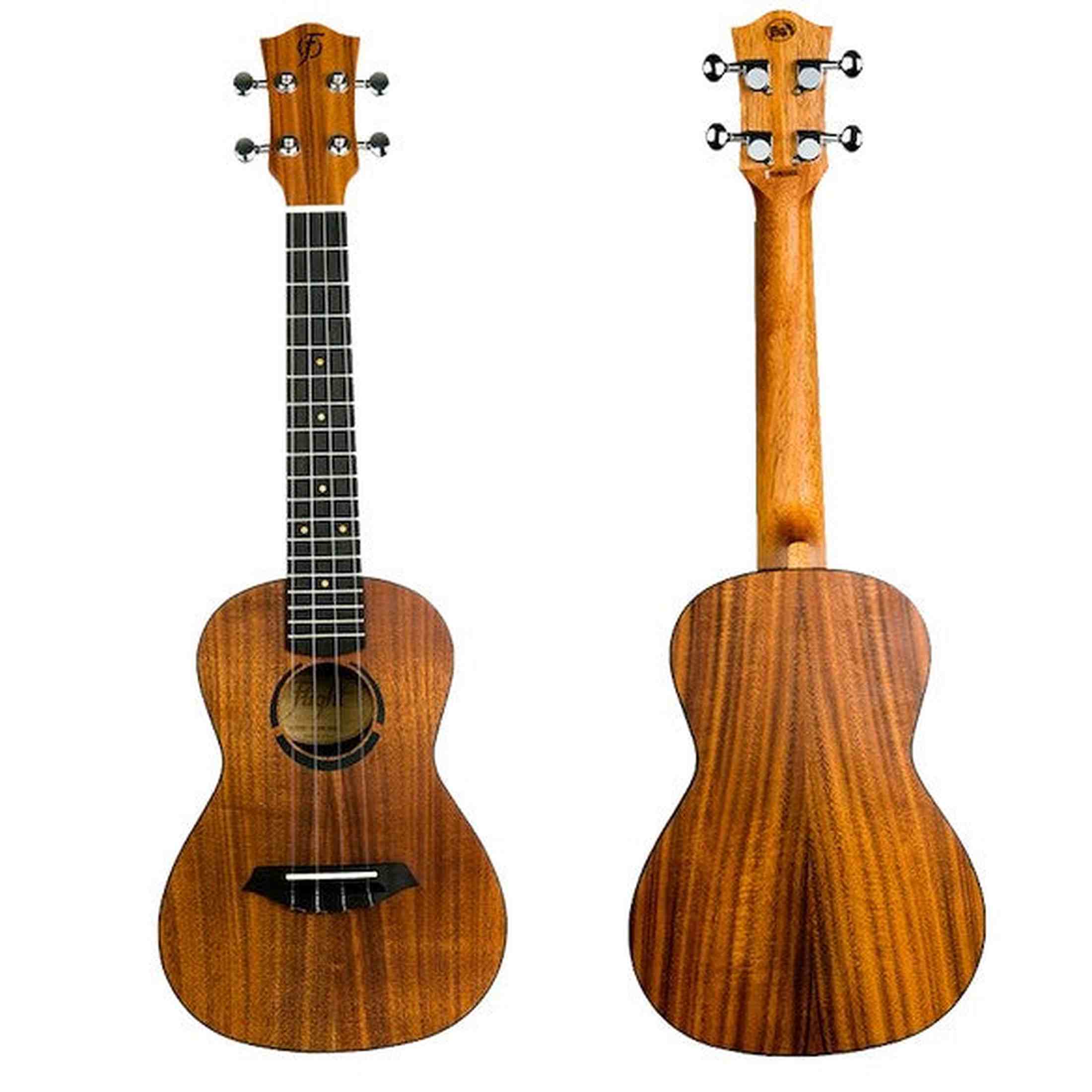 Flight Juliana Concert Ukulele met Solid Acacia Top, Ebony Toets en Japanse Fluorocarbon Snaren