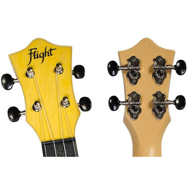 Flight TUS-35 YW Soprano Ukulele Geel met Linden Top, ABS Body en Aquila Snaren