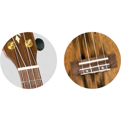 Flight DUS430 DAO Soprano Ukulele met Dao Body, Abalone Inlays en Aquila Super Nylgut Snaren