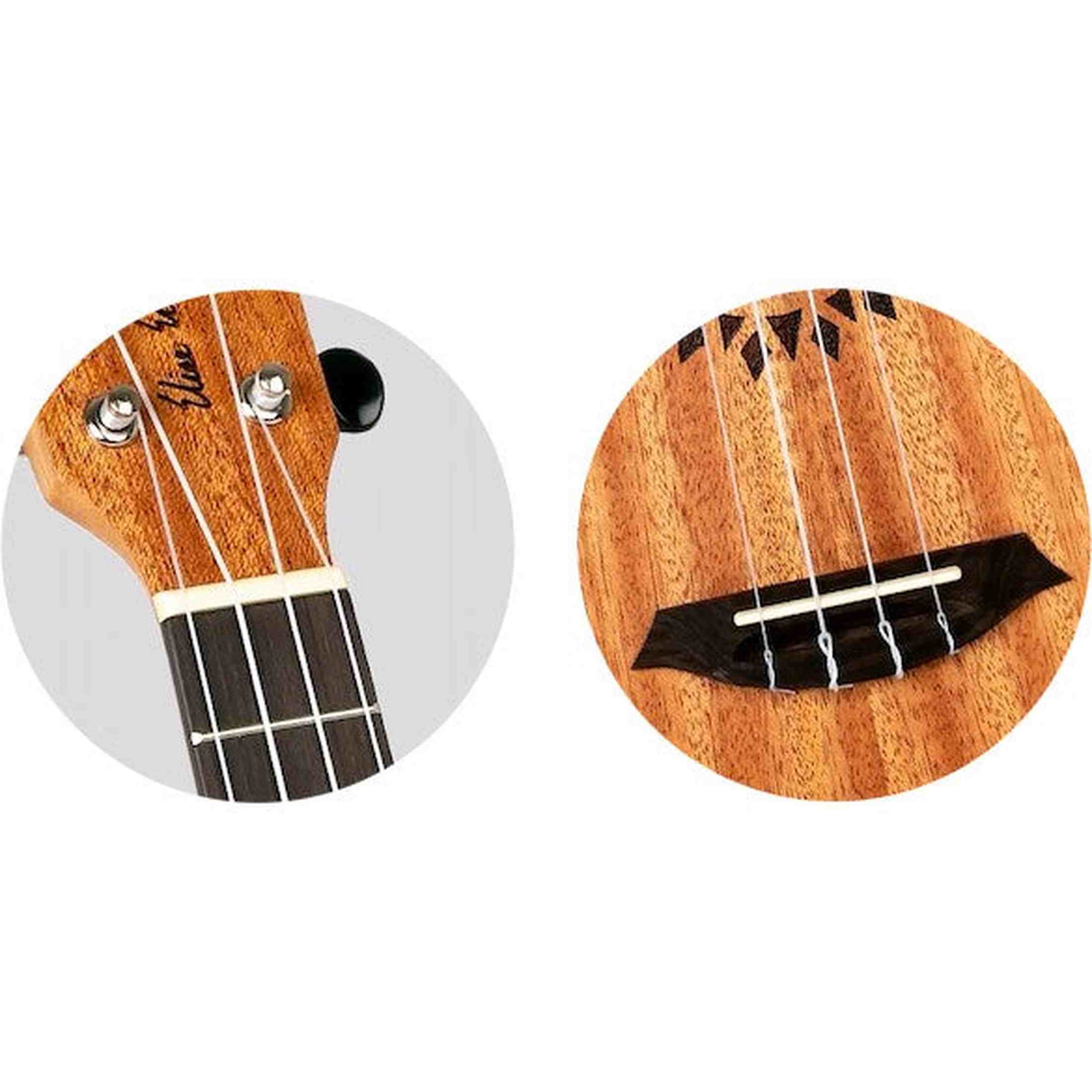 Flight Elise Ecklund Signature Concert Ukulele met Mahogany Body, Diamond Inlays en Aquila Super Nylgut Snaren