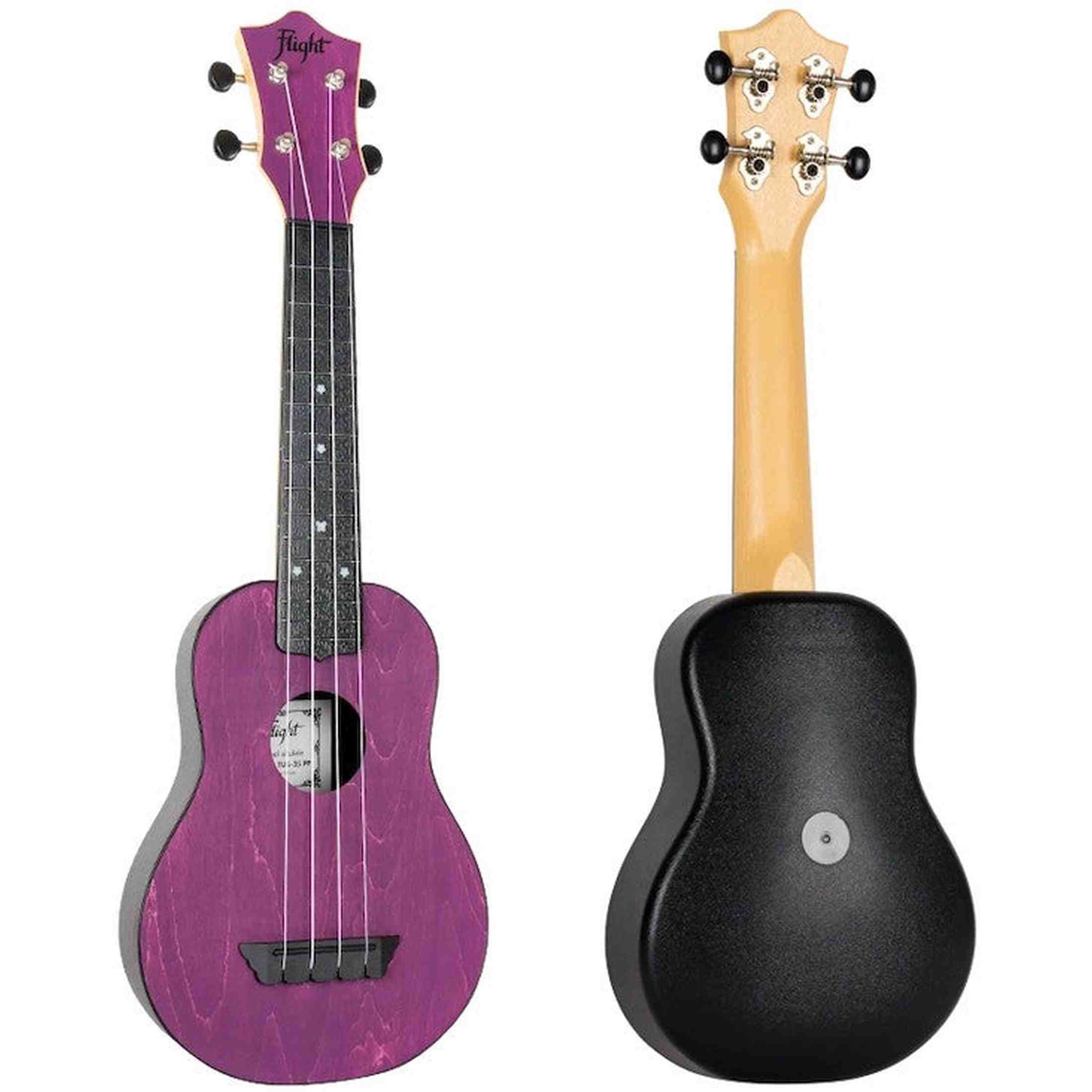 Flight TUS-35 PP Soprano Ukulele Paars met Linden Top, ABS Body en Aquila Snaren