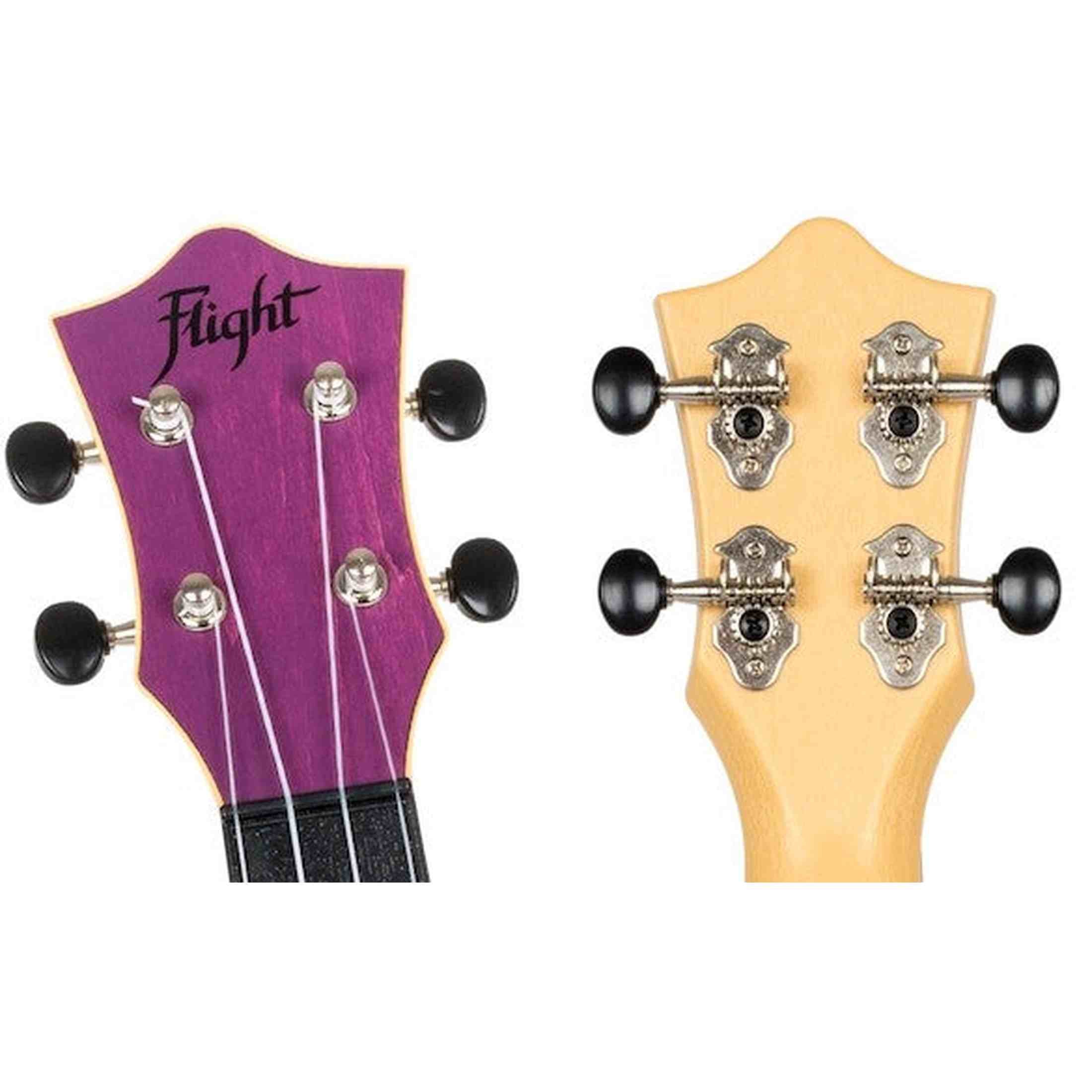 Flight TUS-35 PP Soprano Ukulele Paars met Linden Top, ABS Body en Aquila Snaren