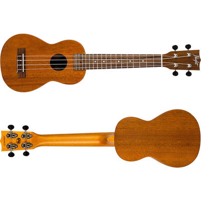 Flight LUS-5 Solid Mahogany Long Neck Soprano Ukulele met Solid Mahogany Body, Grover Tuners en Aquila Super Nylgut Snaren