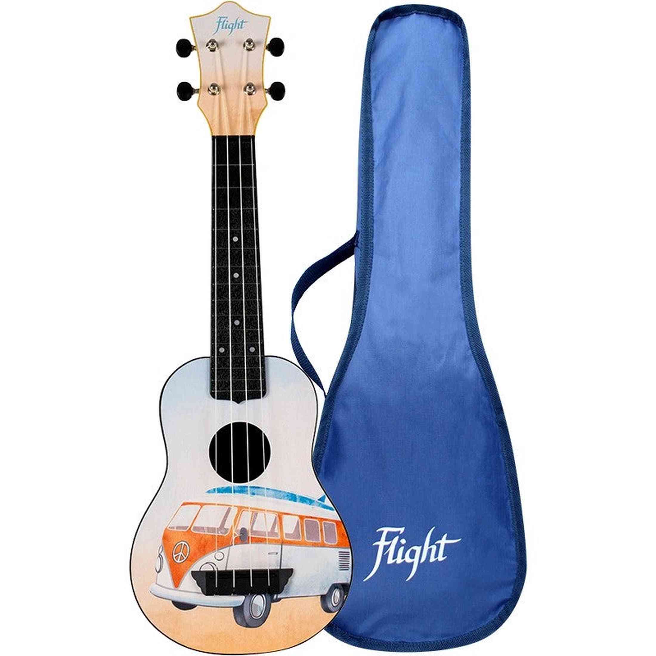 Flight TUS-25 BUS Soprano Ukulele met Linden Top, ABS Body en Aquila Snaren