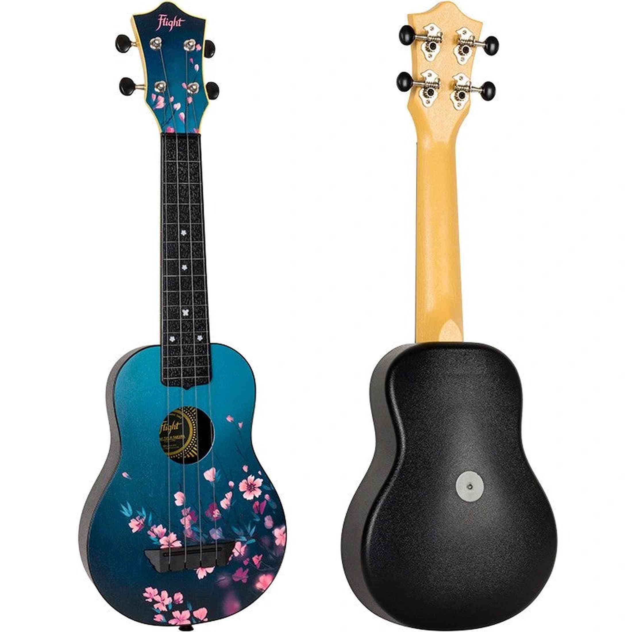 Flight TUS-32 SAKURA Soprano Ukulele met Linden Top, ABS Body, Aquila Sugar Snaren en Gigbag