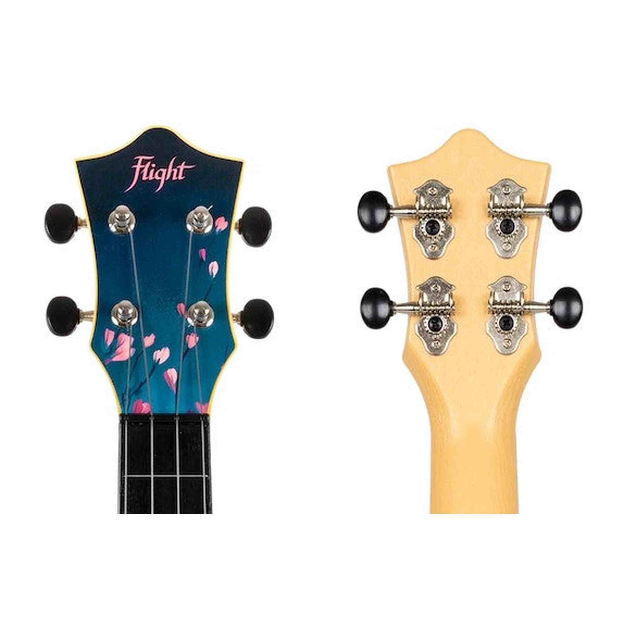 Flight TUS-32 SAKURA Soprano Ukulele met Linden Top, ABS Body, Aquila Sugar Snaren en Gigbag
