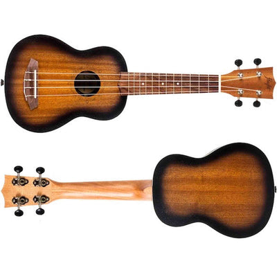 Flight NUS380 Amber Soprano Ukulele met Sapele Body, Walnut Toets, Bone Topkam en Flight Nylon Snaren