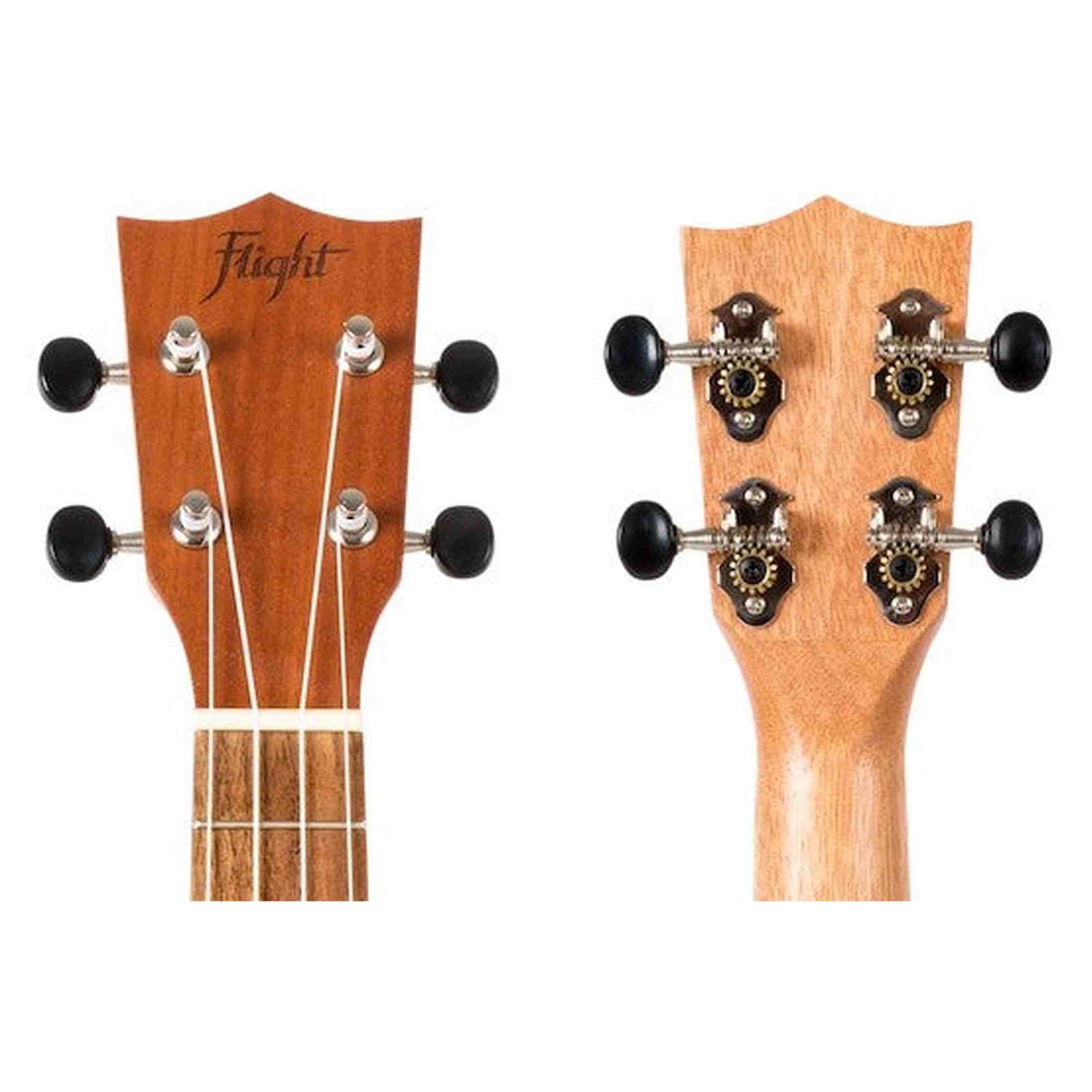 Flight NUS380 Jade Soprano Ukulele met Sapele Body, Walnut Toets, Bone Topkam en Flight Nylon Snaren
