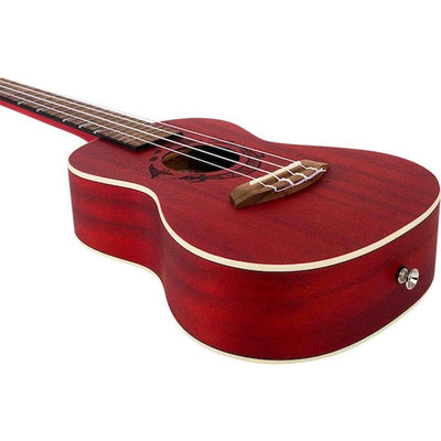 Flight DUC380 Coral Concert Ukulele met Mahogany Body, Bone Topkam en Aquila Nylgut Snaren