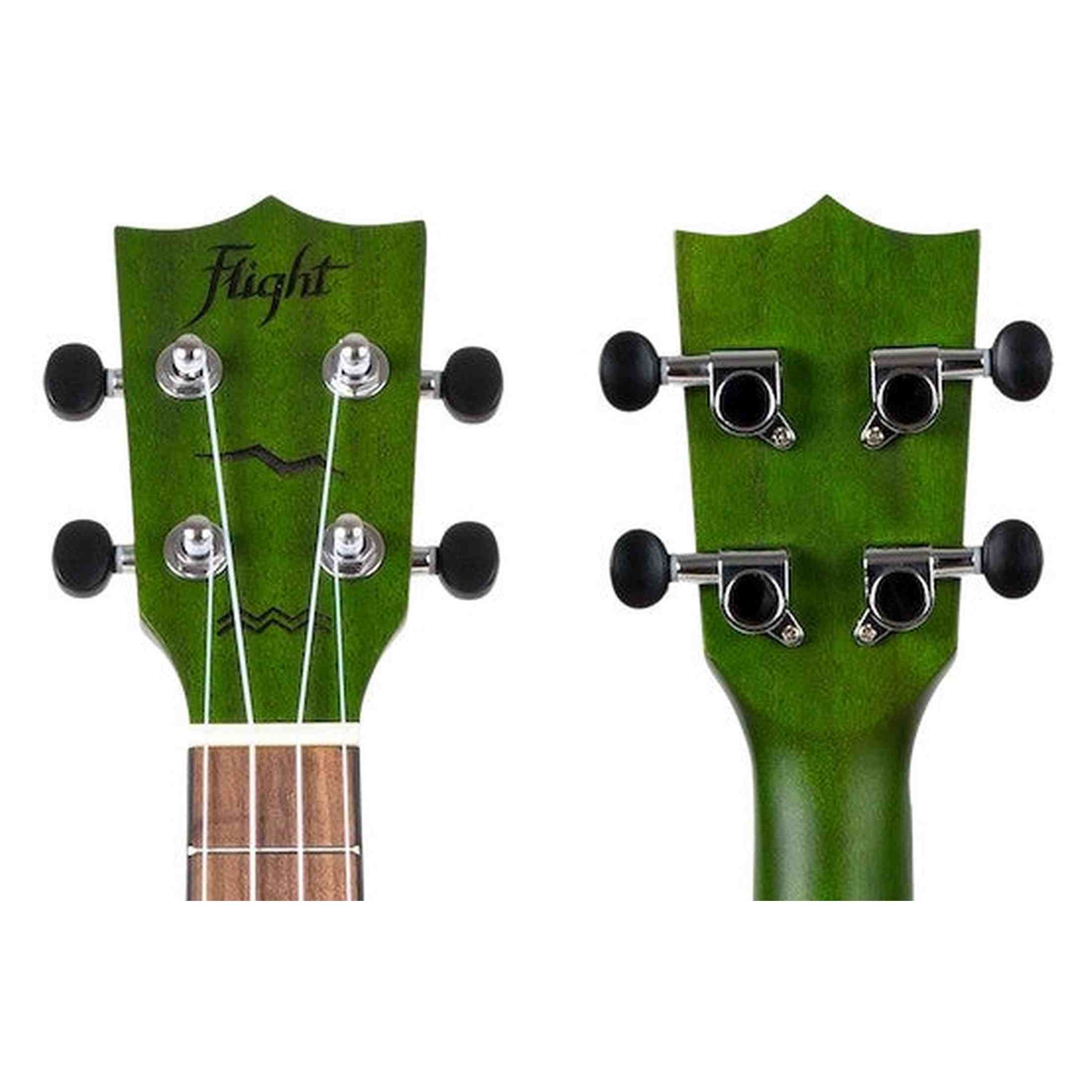Flight DUC380 CEQ Jade Elektrisch-Akoestische Concert Ukulele met Cutaway, Mahogany Body, Pickup met EQ en Aquila Nylgut Snaren