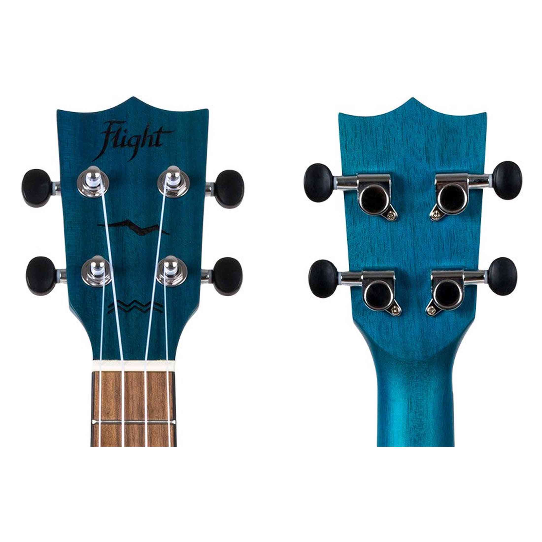 Flight DUC380 CEQ Topaz Elektrisch-Akoestische Concert Ukulele met Cutaway, Mahogany Body, Pickup met EQ en Aquila Nylgut Snaren