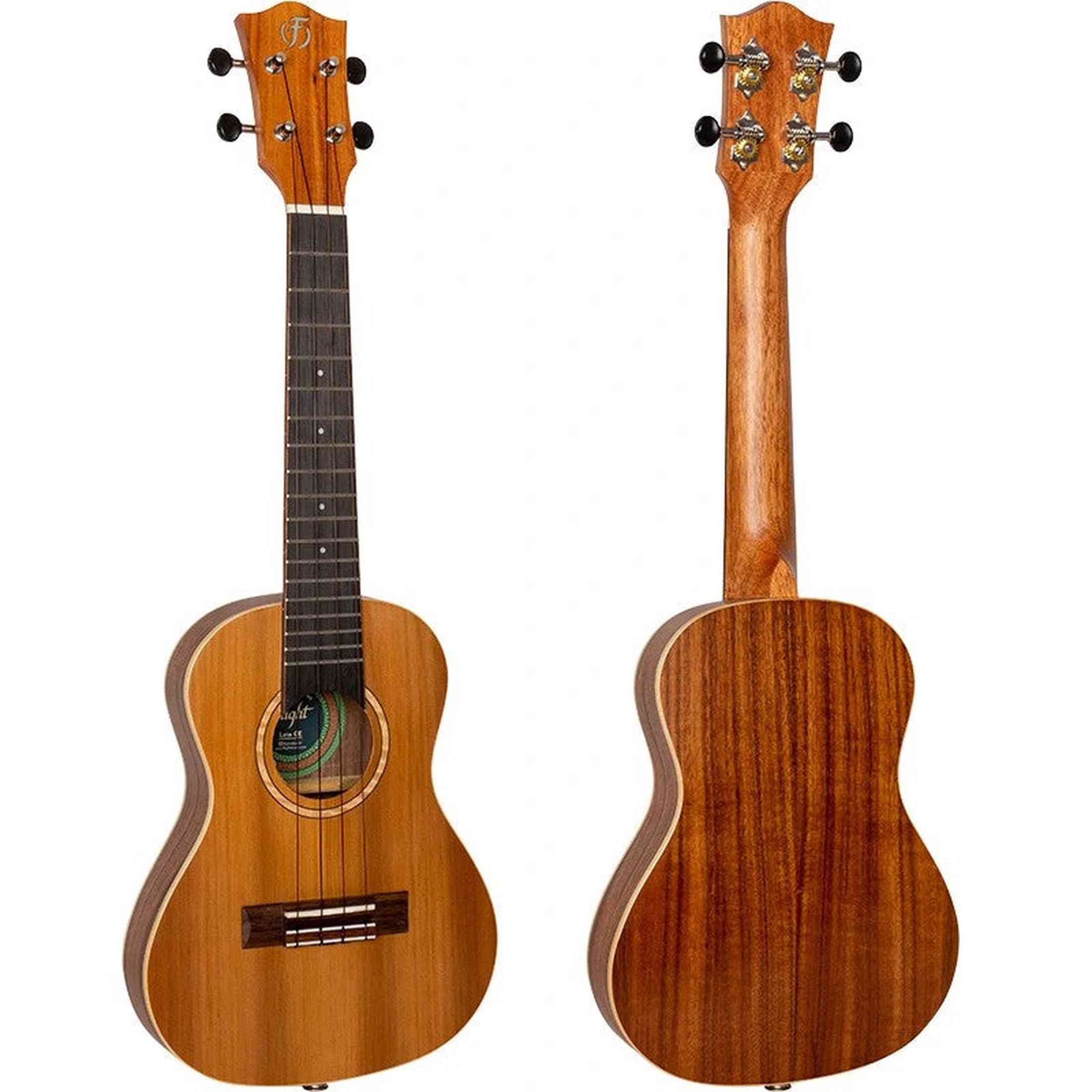 Flight Leia CE Elektrisch-Akoestische Concert Thinline Ukulele met Solid Cedar Top, Acacia Body en Double B1U Pickup