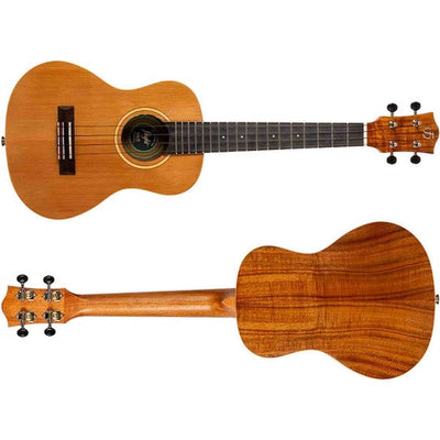 Flight Leia TE Elektrisch-Akoestische Tenor Thinline Ukulele met Solid Cedar Top, Acacia Body en Double B1U Pickup
