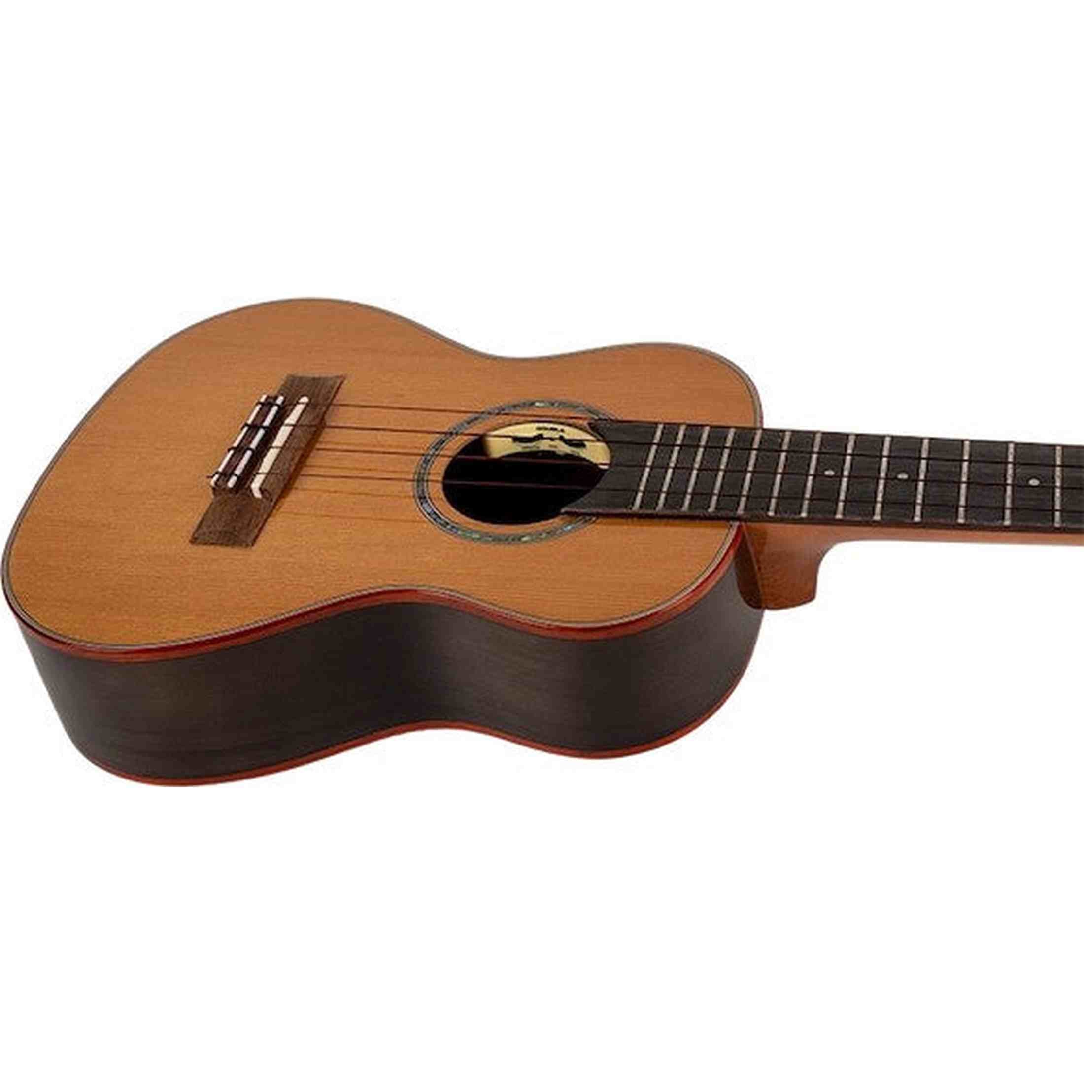 Flight Diana CE Elektrisch-Akoestische Concert Ukulele met Solid Cedar Top, Walnut Body en Double B1U Pickup