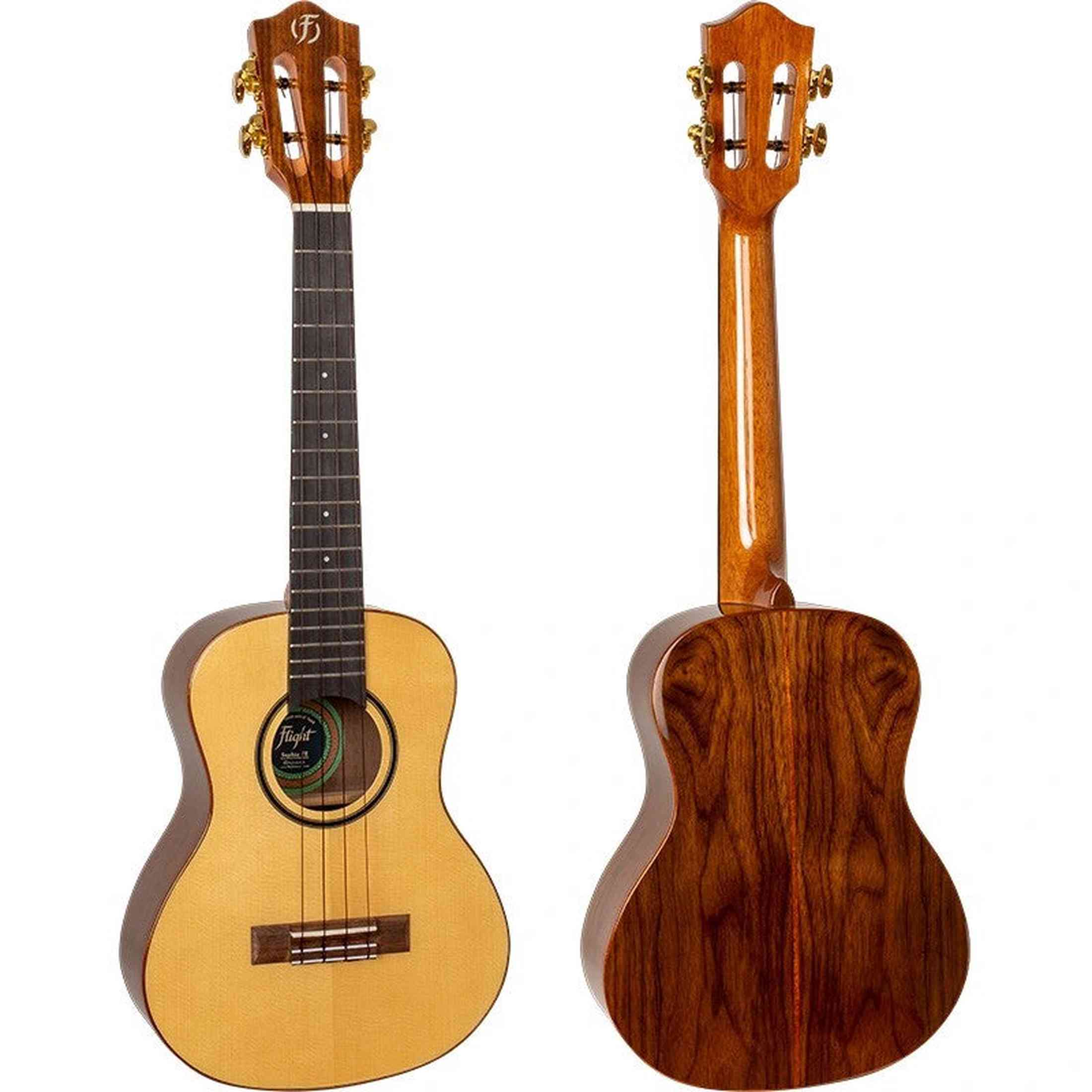 Flight Sophia CE Elektrisch-Akoestische Concert Ukulele met Solid Spruce Top, Walnut Body en Double B1U Pickup
