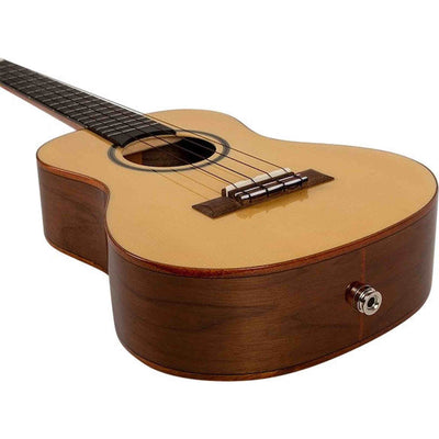 Flight Sophia CE Elektrisch-Akoestische Concert Ukulele met Solid Spruce Top, Walnut Body en Double B1U Pickup