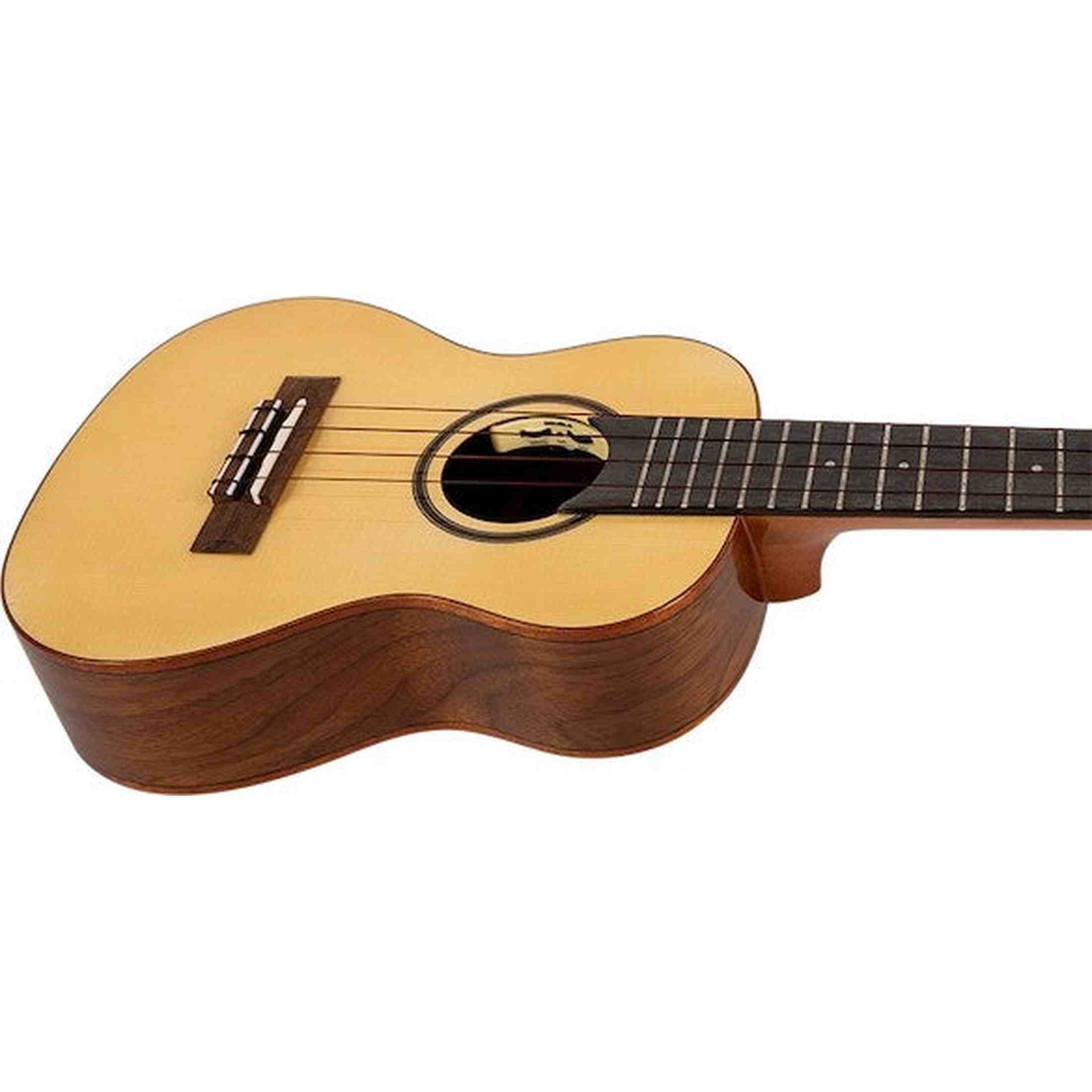 Flight Sophia TE Elektrisch-Akoestische Tenor Ukulele met Solid Spruce Top, Walnut Body en Double B1U Pickup
