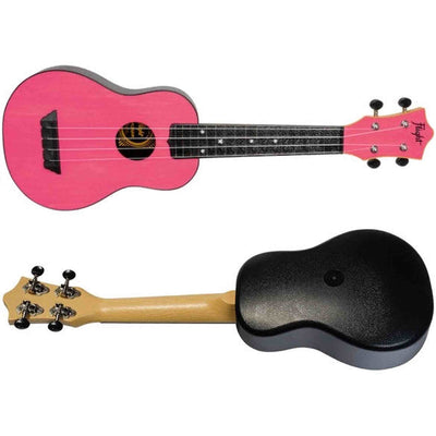 Flight TUS-35 PK Soprano Ukulele Roze met Linden Top, ABS Body en Aquila Snaren
