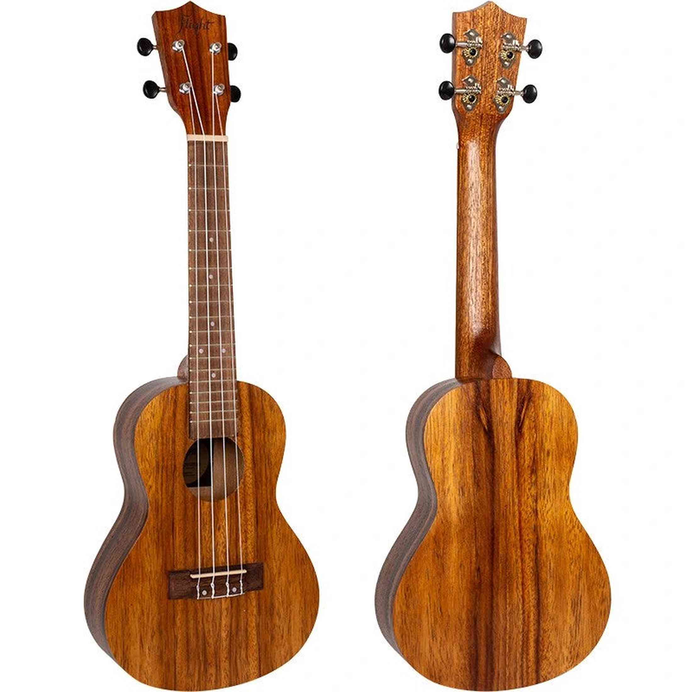 Flight NUC200 Concert Ukulele met Gelamineerd Teak Body, 38 mm Topkam en Gigbag