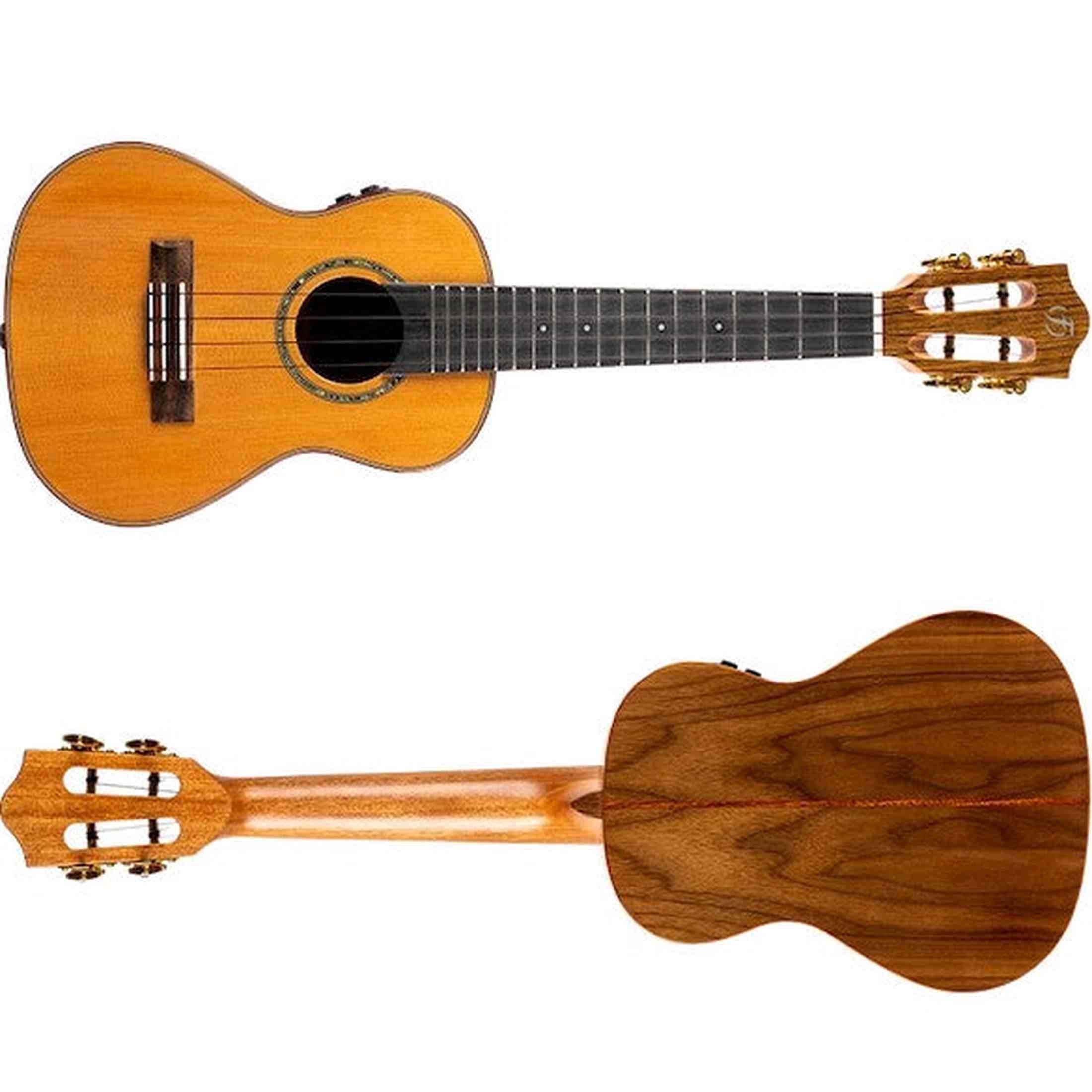 Flight Diana CE Soundwave Elektrisch-Akoestische Concert Ukulele met Solid Cedar Top, Walnut Body en Soundwave Effects Systeem