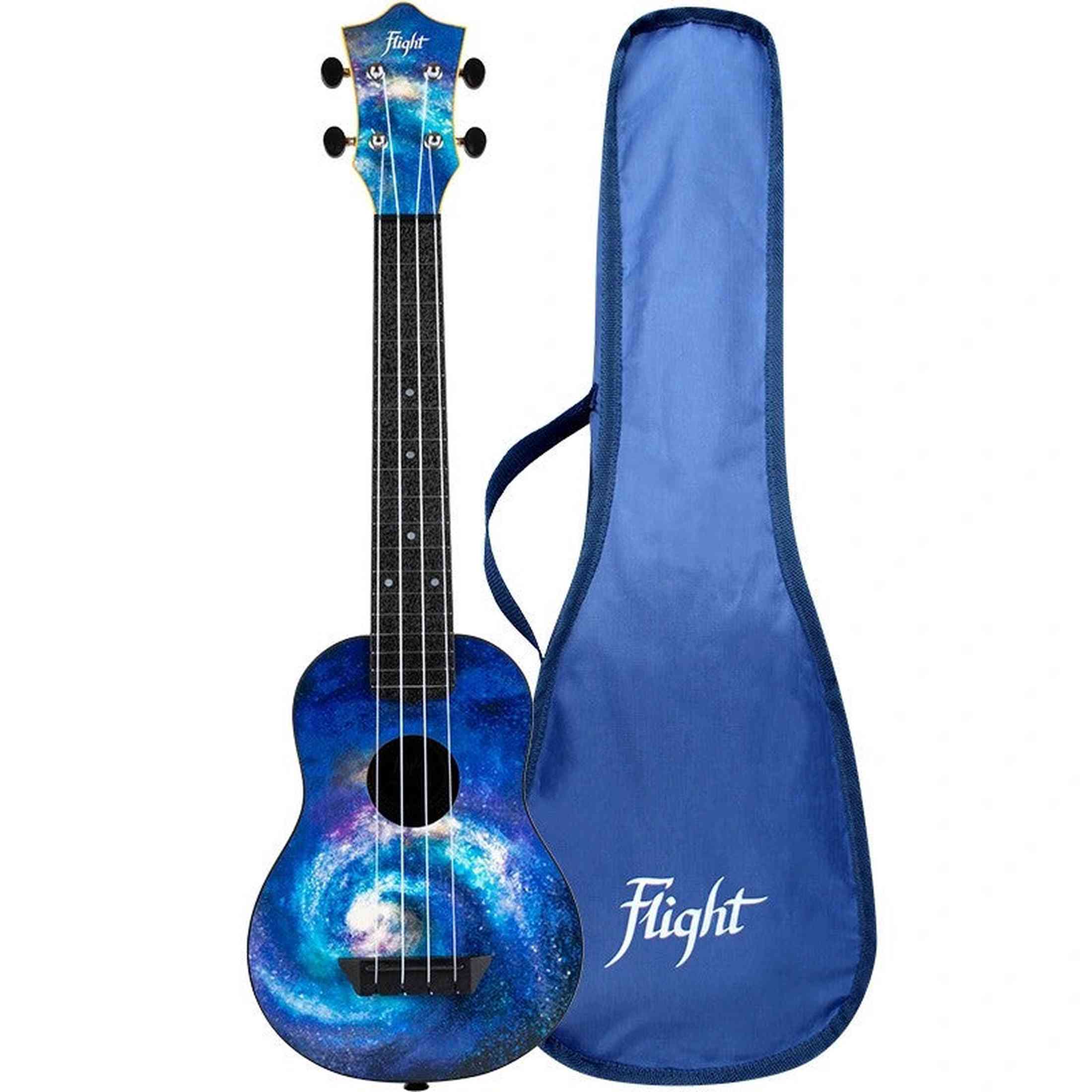 Flight TUS-40 SPACE Soprano Ukulele met Linden Top, ABS Body en Aquila Snaren