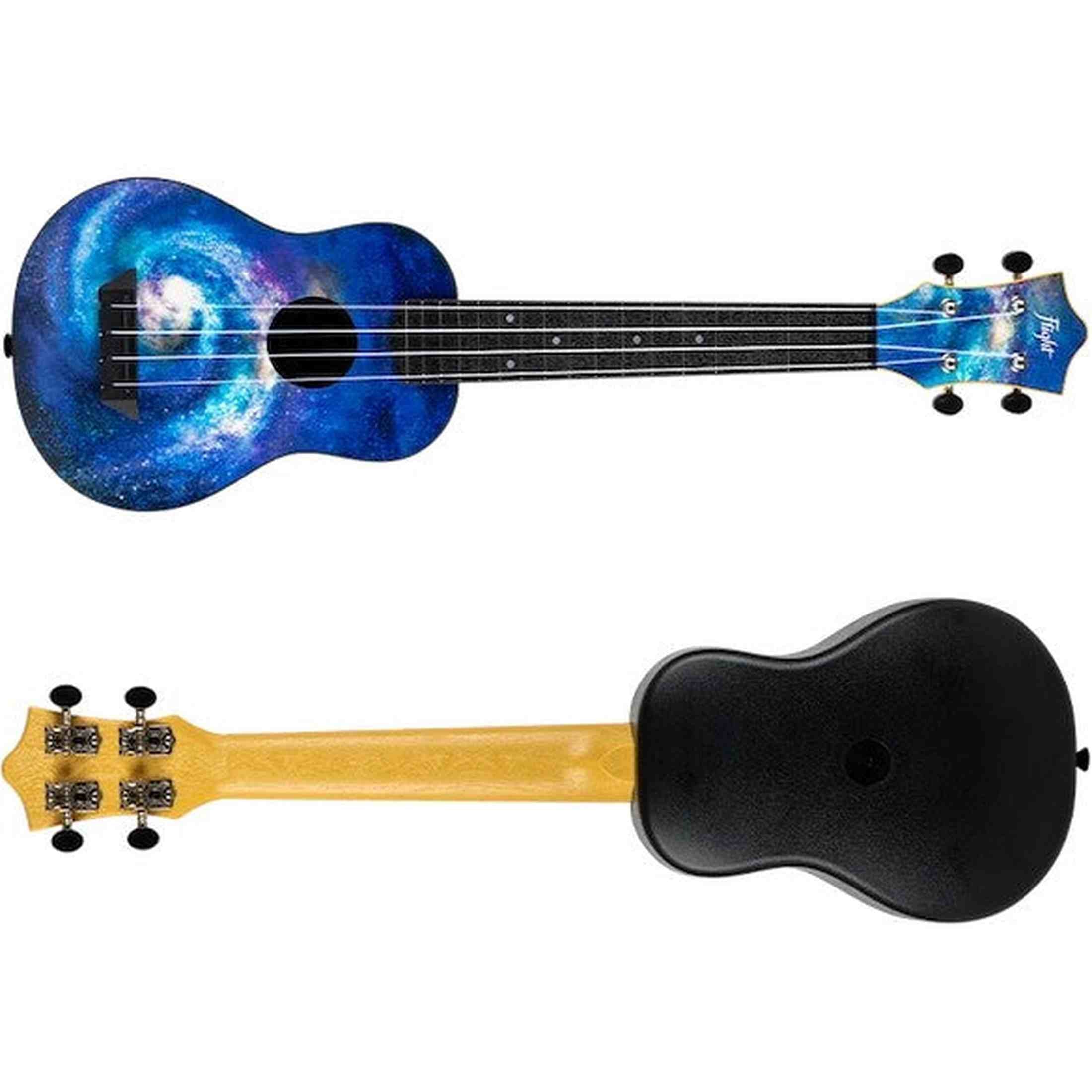 Flight TUSL-40 SPACE Soprano Longneck Ukulele met Linden Top, ABS Body en Aquila Snaren