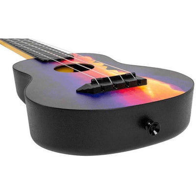 Flight TUSL-EE Sunset Elise Ecklund Signature Soprano Longneck Ukulele met Linden Top, ABS Body en Aquila Sugar Snaren
