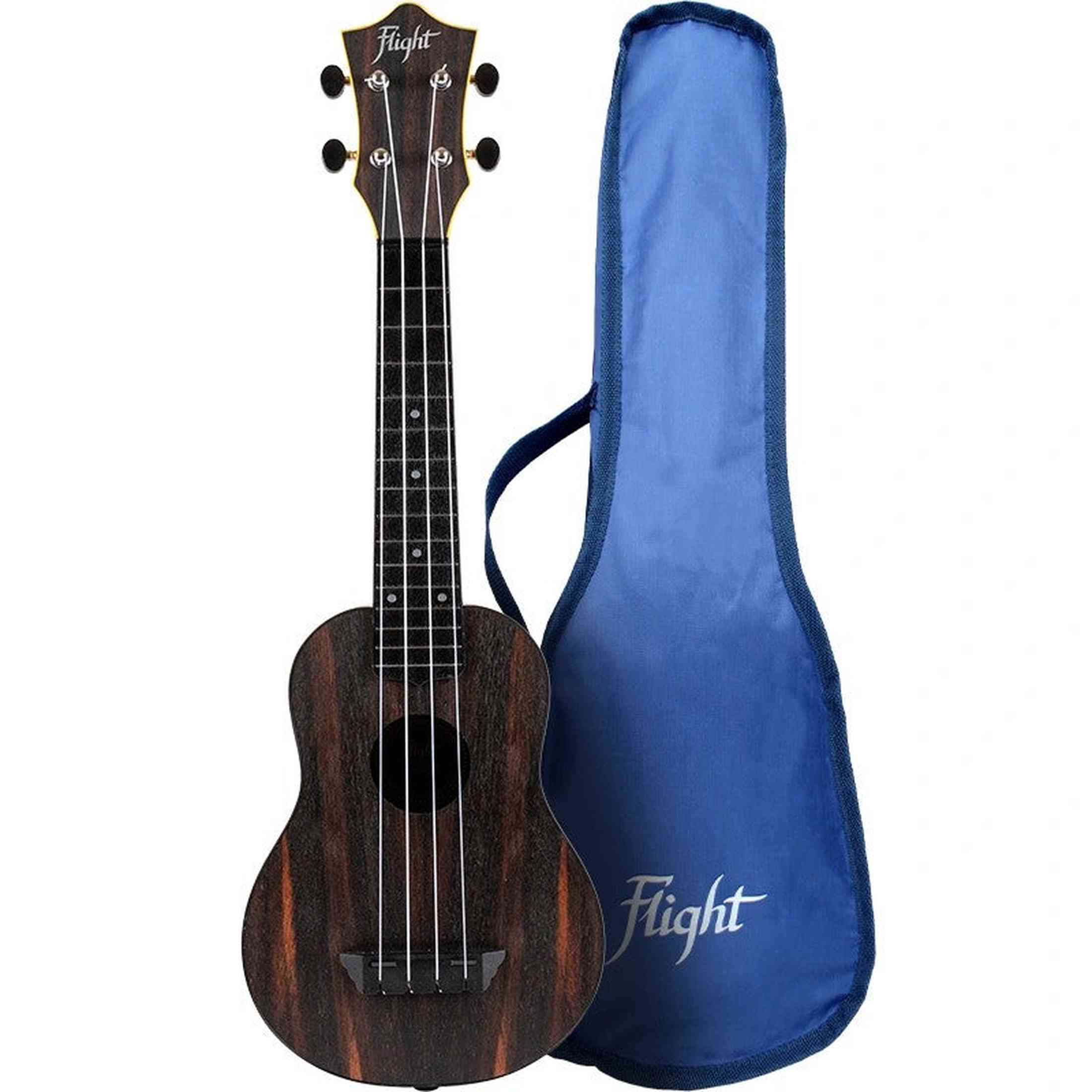 Flight TUS-55 AMARA Soprano Ukulele met Gelamineerde Amara Top, ABS Body en Aquila Super Nylgut Snaren