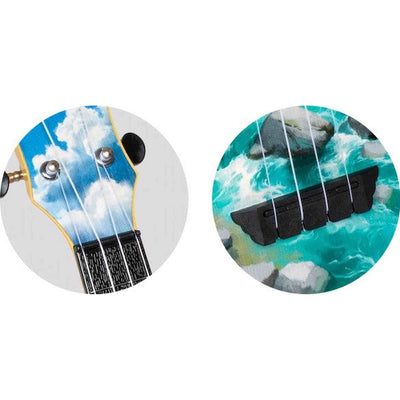Flight TUS-30 SLO Soprano Ukulele met Linden Top, ABS Body en Aquila Super Nylgut Snaren