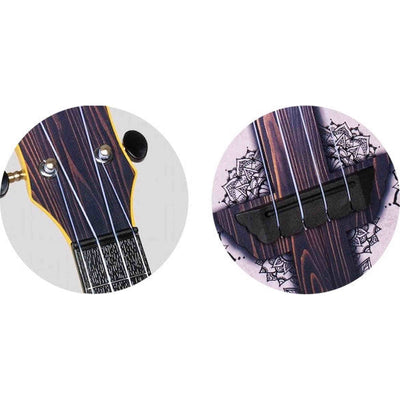 Flight TUS-40 MW Soprano Ukulele Mandala Wood met Linden Top, ABS Body en Aquila Super Nylgut Snaren