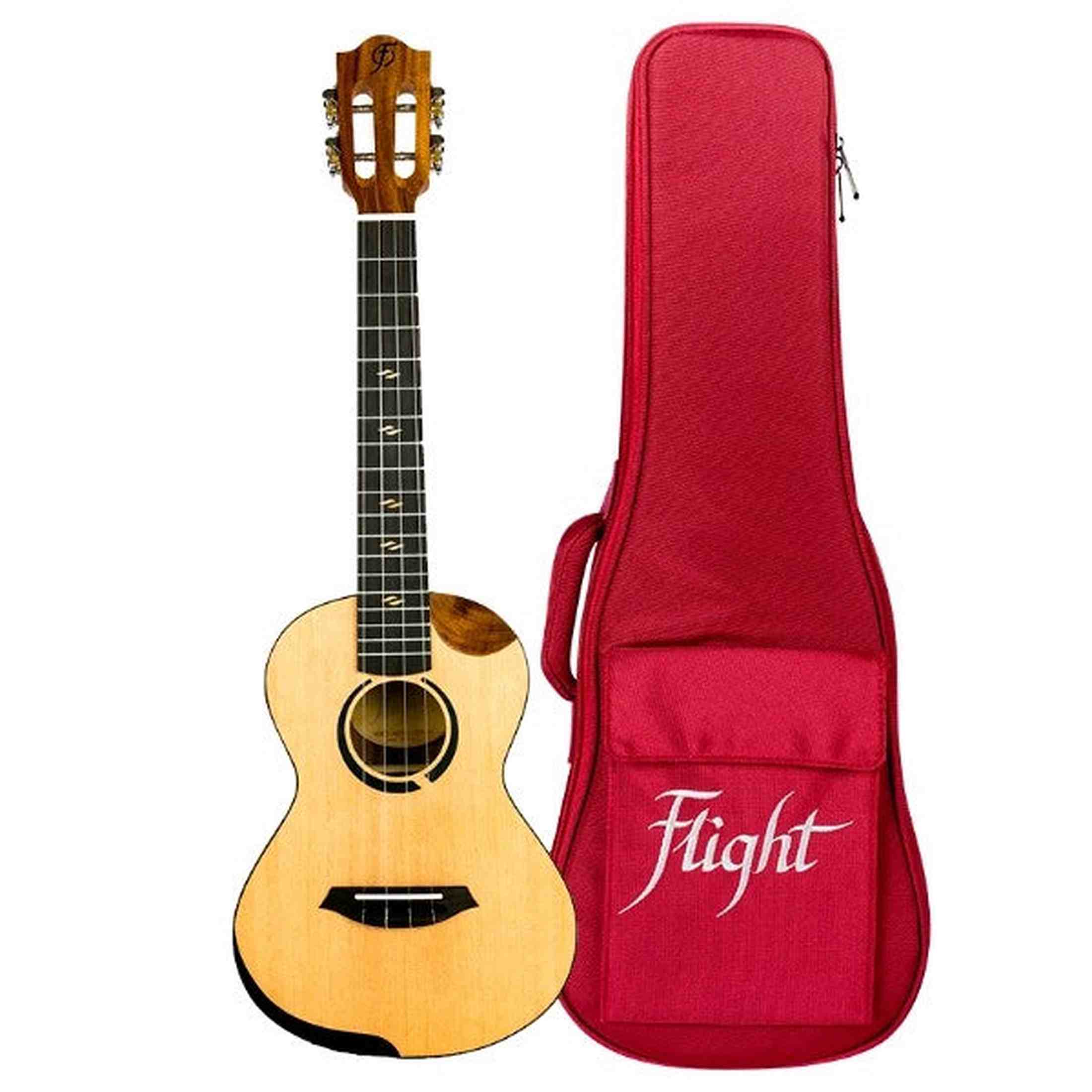 Flight Victoria Concert EQ-A Ukulele met Solid Sitka Spruce Top, Acacia Body, Cutaway en Pickup