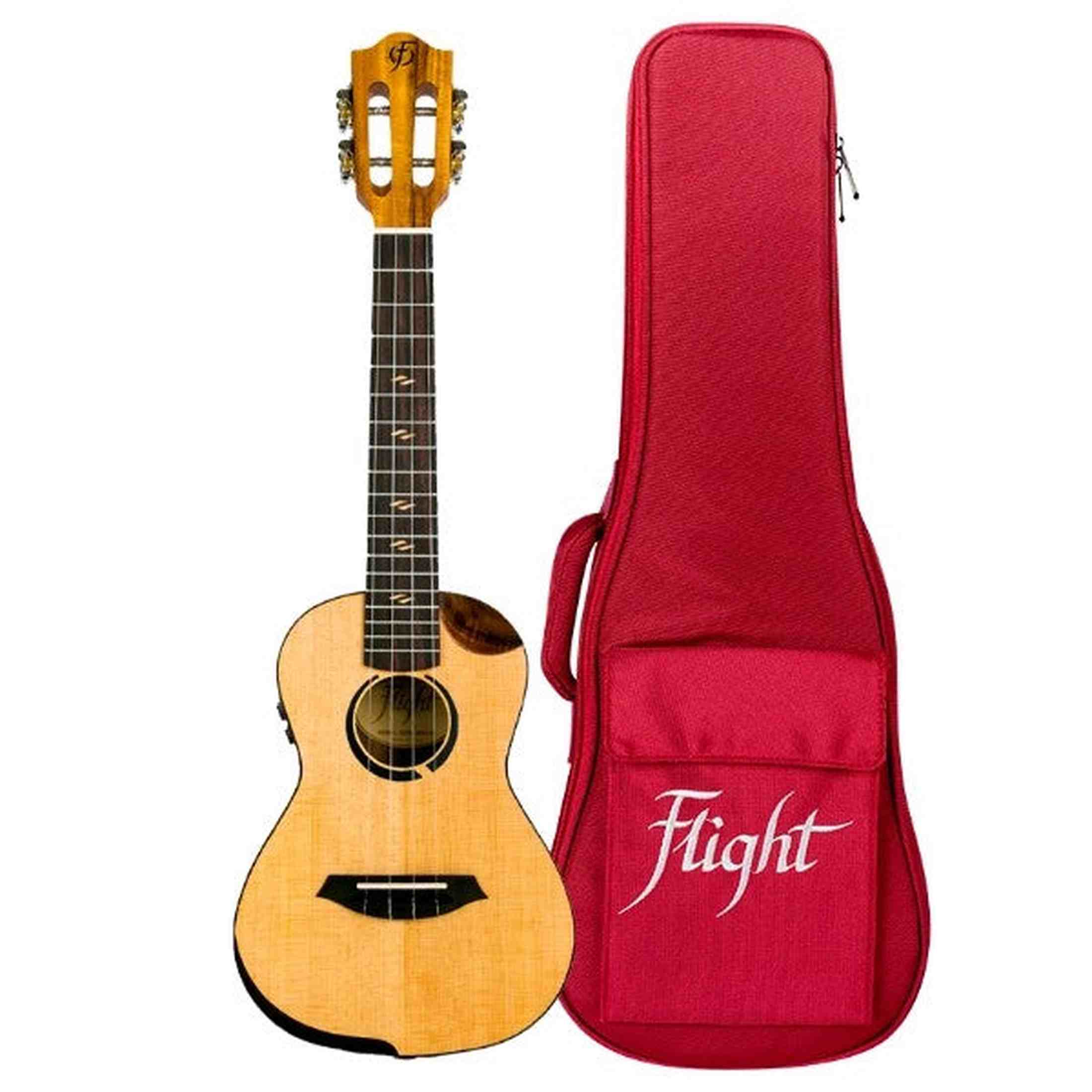 Flight Victoria Concert Soundwave Ukulele met Solid Sitka Spruce Top, Acacia Body en Soundwave Pickup Systeem