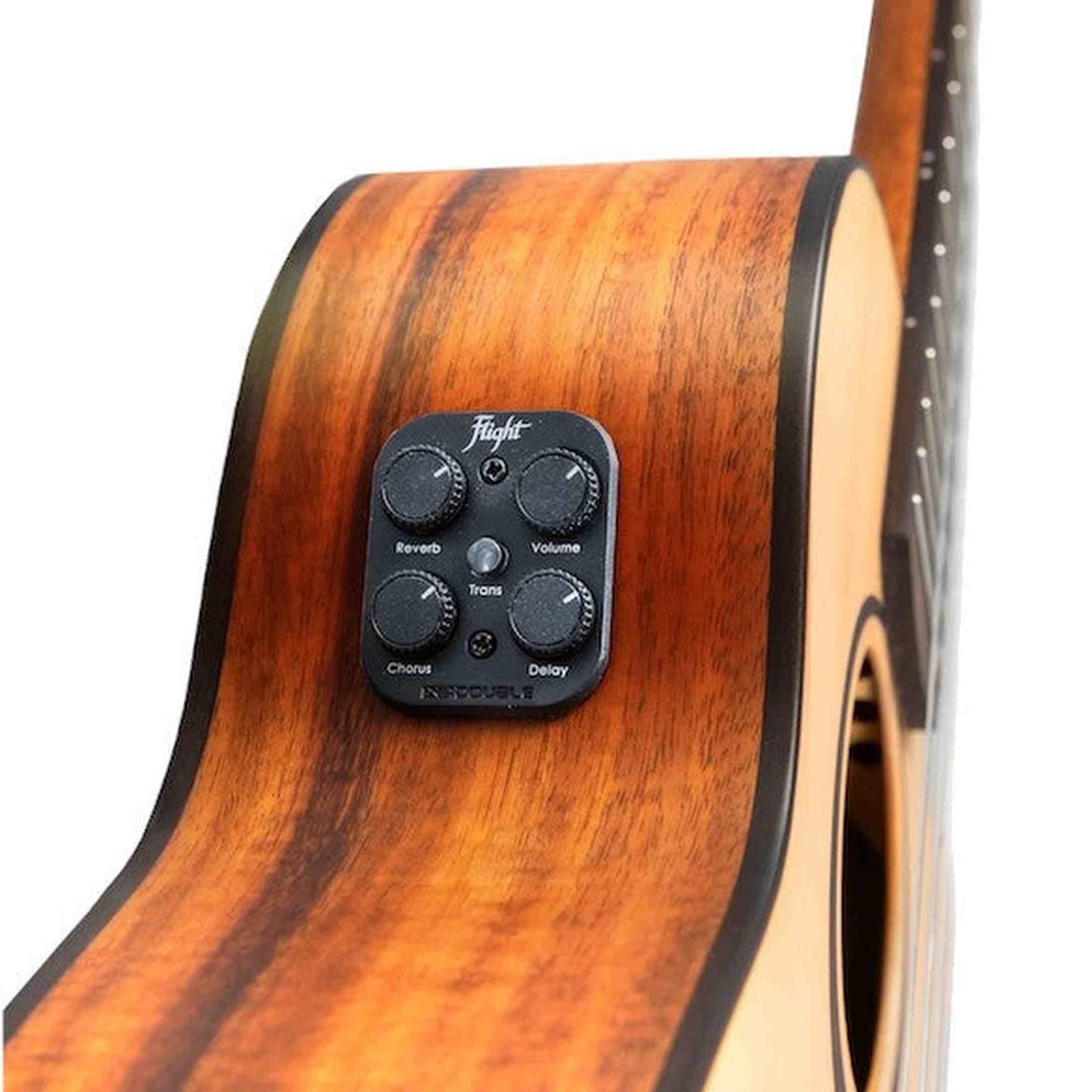 Flight Victoria Concert Soundwave Ukulele met Solid Sitka Spruce Top, Acacia Body en Soundwave Pickup Systeem