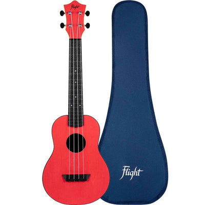 Flight TUC-35 RD Concert Ukulele Rood met Linden Top, ABS Body en Aquila Nylgut Snaren