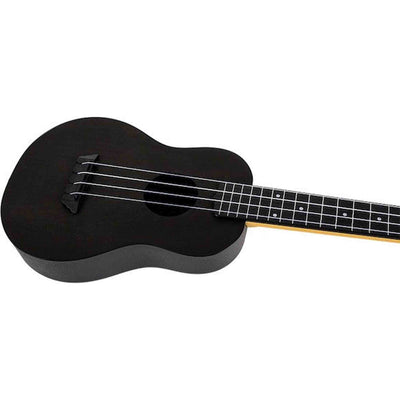 Flight TUC-35 BK Concert Ukulele Zwart met Linden Top, ABS Body en Aquila Nylgut Snaren