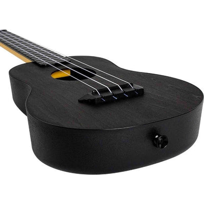 Flight TUC-35 BK Concert Ukulele Zwart met Linden Top, ABS Body en Aquila Nylgut Snaren
