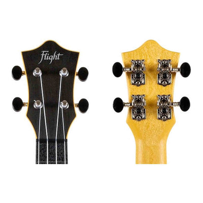 Flight TUC-35 BK Concert Ukulele Zwart met Linden Top, ABS Body en Aquila Nylgut Snaren