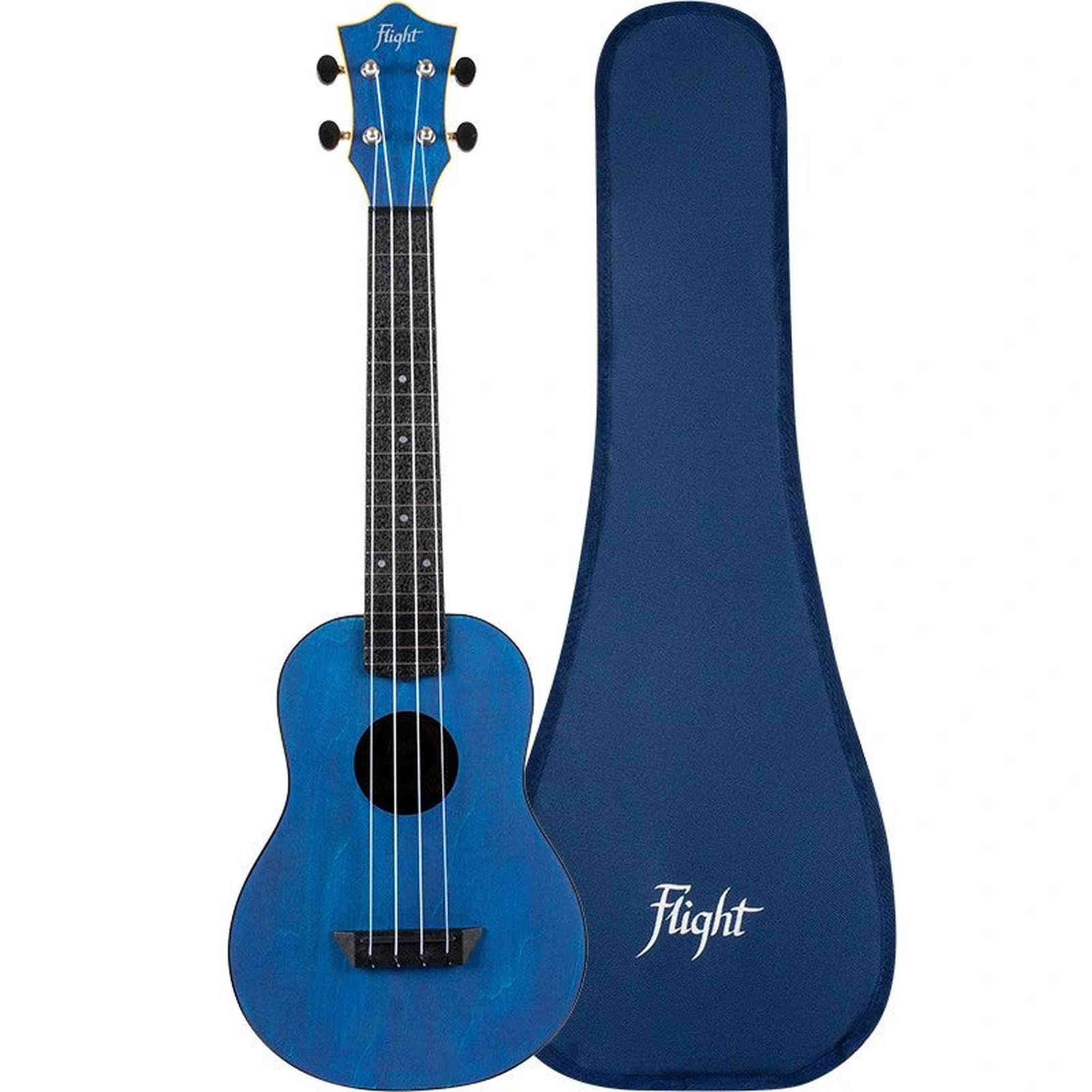 Flight TUC-35 DB Concert Ukulele Donkerblauw met Linden Top, ABS Body en Aquila Nylgut Snaren