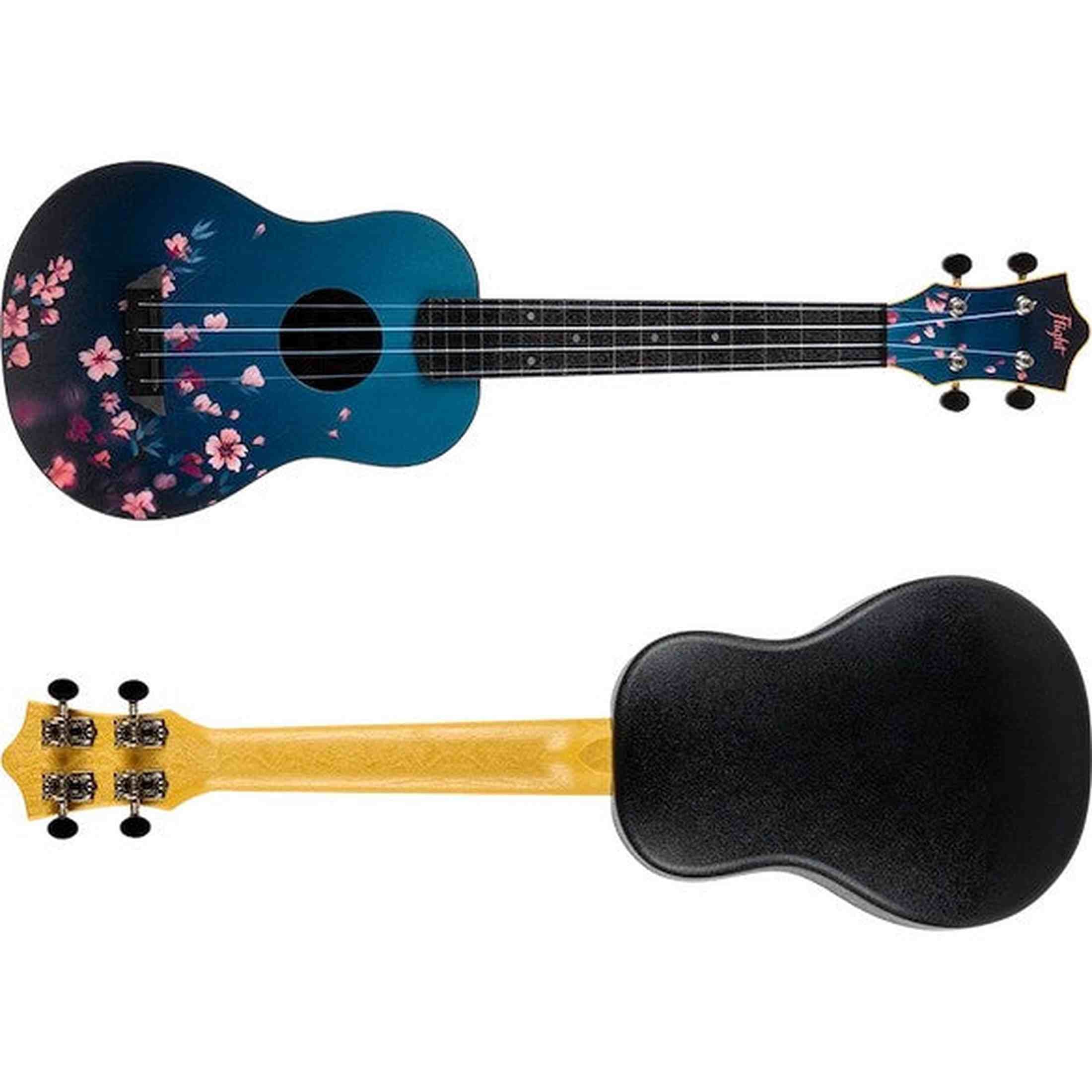 Flight TUC-32 SAKURA Concert Ukulele met Linden Top, ABS Body en Sakura Print
