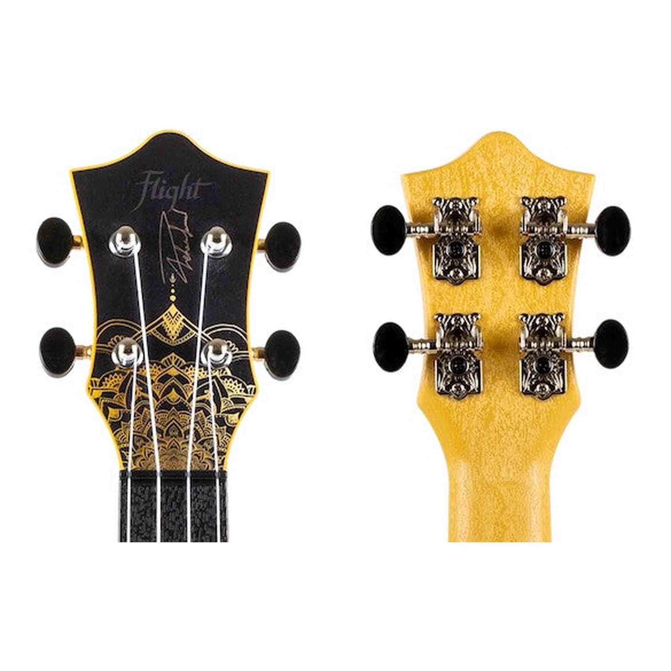 Flight TUC-40 GD Mandala Concert Ukulele met Linden Top, ABS Body en Gold Mandala Print