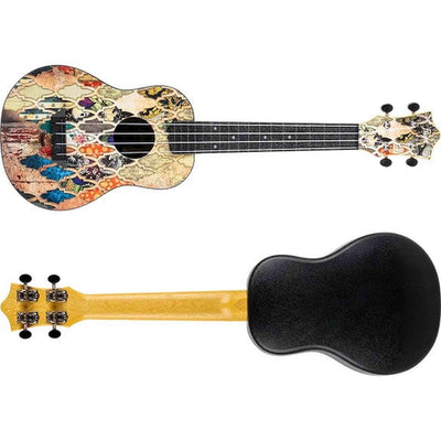 Flight TUC-40 GRANADA Concert Ukulele met Linden Top, ABS Body en Granada Print