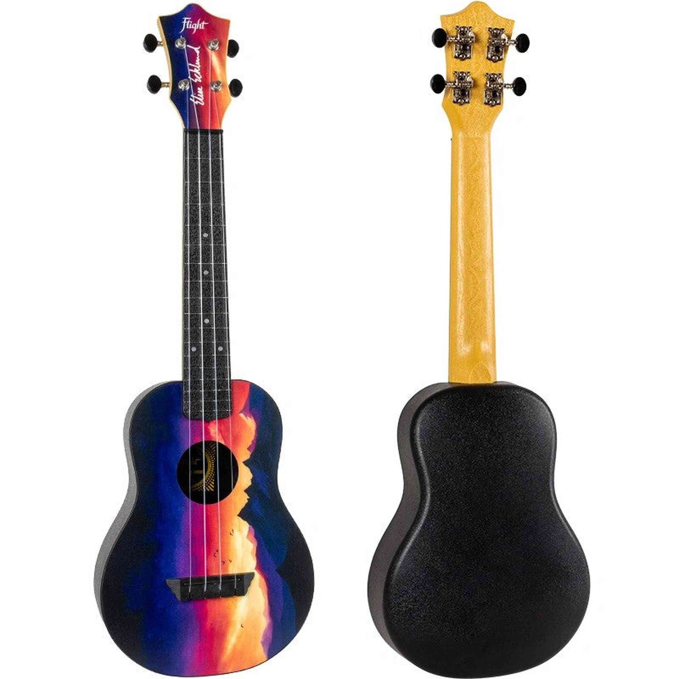 Flight TUC-EE SUNSET Elise Ecklund Signature Concert Ukulele met Linden Top, ABS Body en Aquila Sugar Snaren