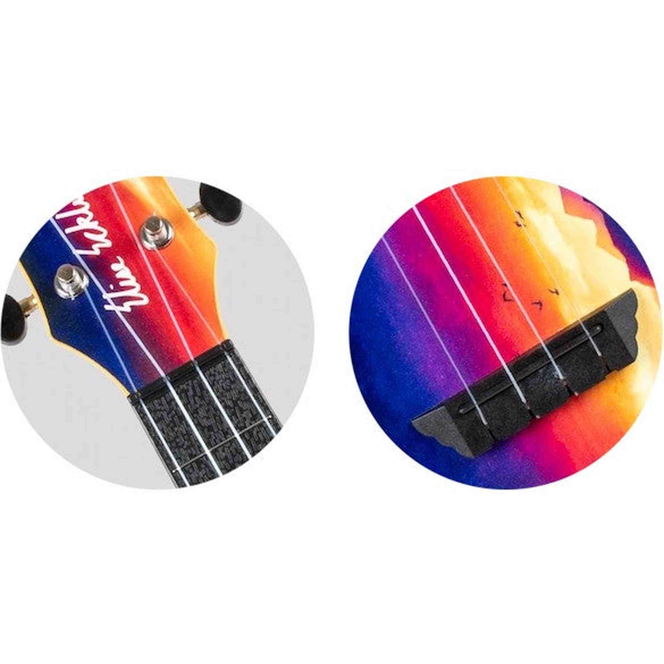 Flight TUC-EE SUNSET Elise Ecklund Signature Concert Ukulele met Linden Top, ABS Body en Aquila Sugar Snaren