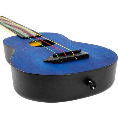 Flight TUSL-KIDZ Soprano Longneck Ukulele Blauw met Linden Top, ABS Body en Aquila Kids Snaren