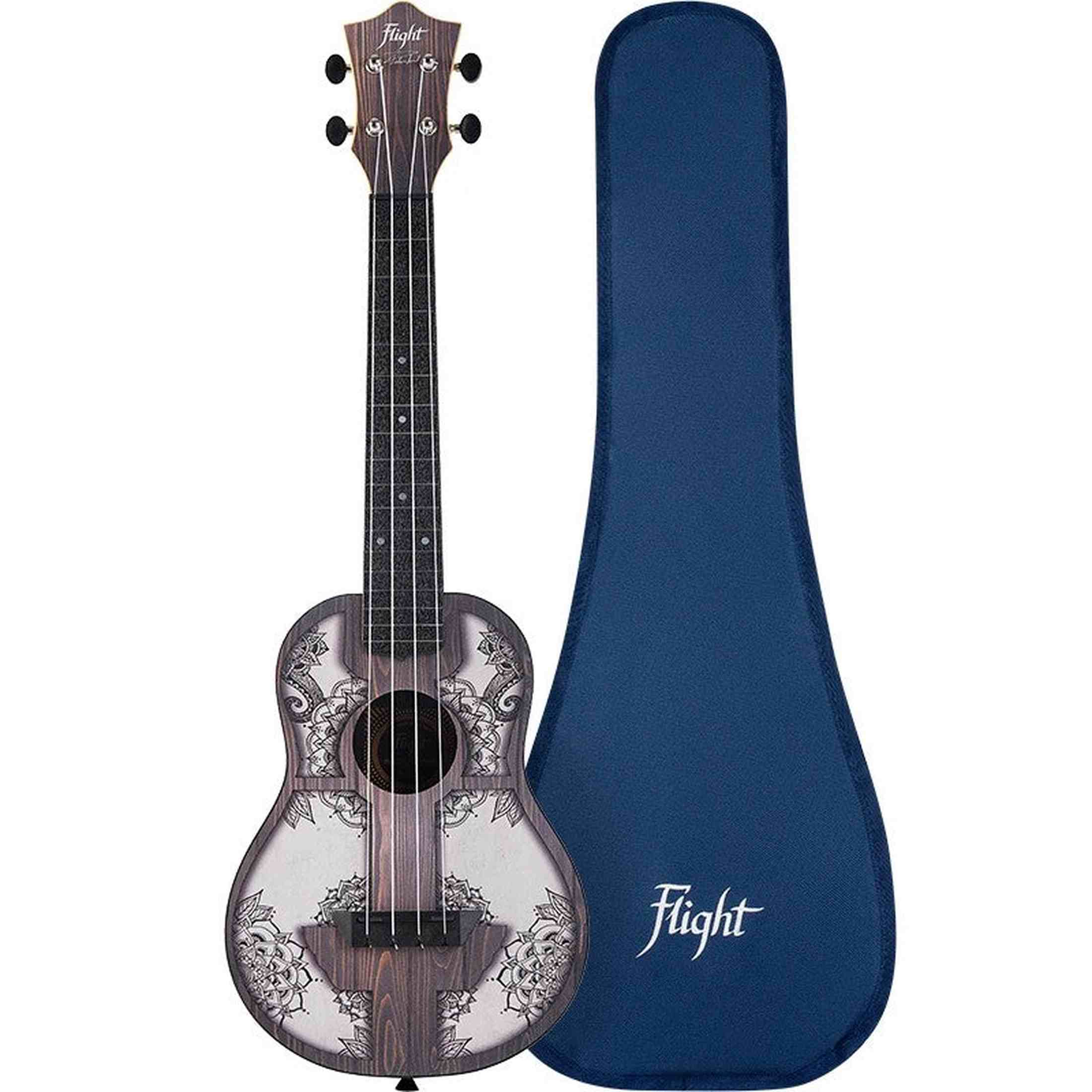 Flight TUC-40 MW Mandala Concert Ukulele met Linden Top, ABS Body en Aquila Nylgut Snaren