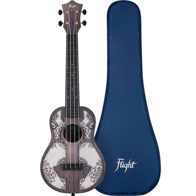 Flight TUC-40 MW Mandala Concert Ukulele met Linden Top, ABS Body en Aquila Nylgut Snaren