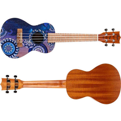 Flight AUC-33 Stardust Concert Ukulele met Sapele Body, Art Design en Aquila Nylgut Snaren