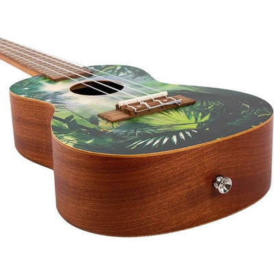 Flight AUC-33 Jungle Concert Ukulele met Spruce Top, Sapele Body en Aquila Nylgut Snaren