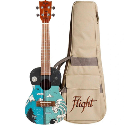 Flight AUC-33 Two Seasons Concert Ukulele met Spruce Top, Sapele Body en Aquila Nylgut Snaren